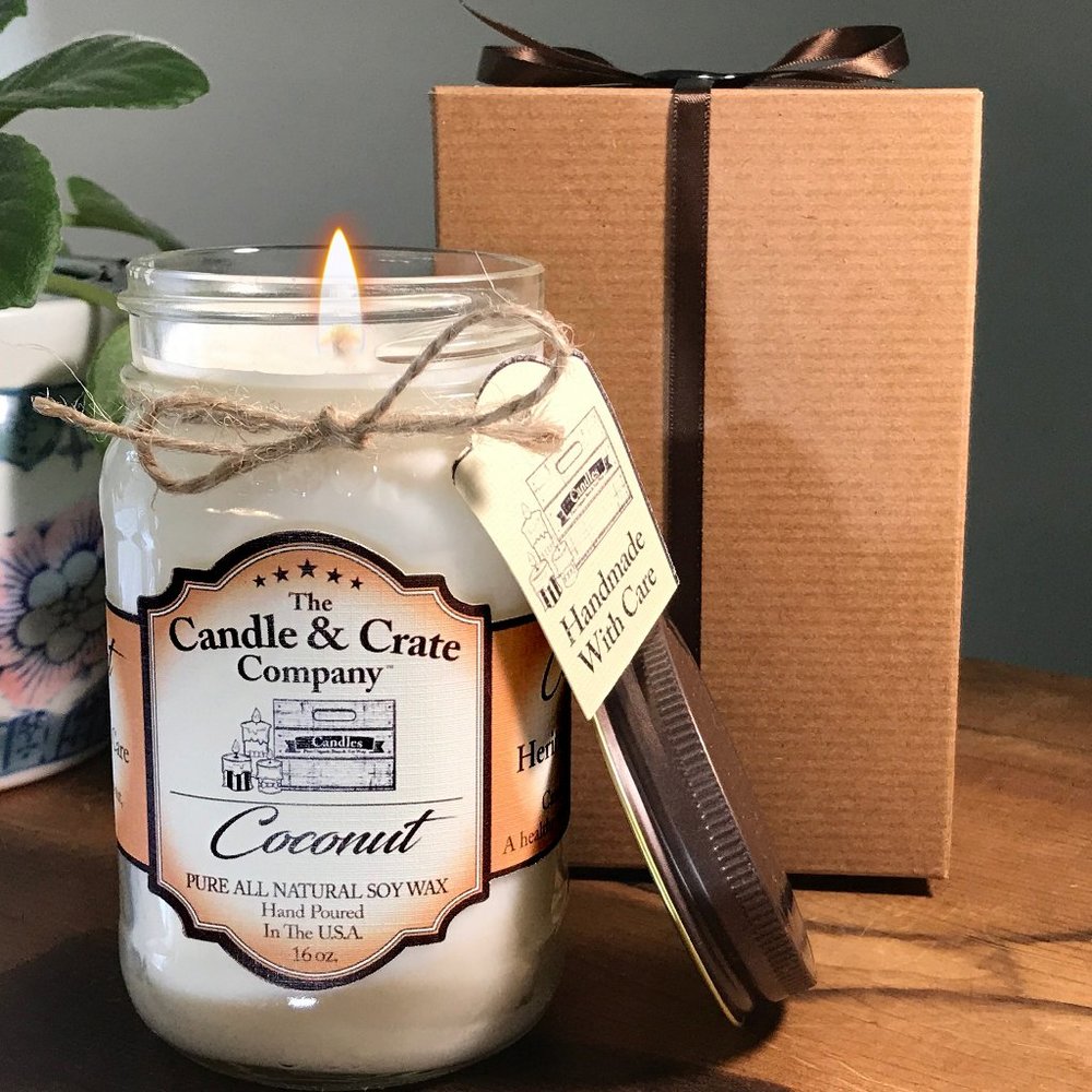 Coconut, Mason Jar Candle, Soy Candles, Candle Gift, Tropical Sum…